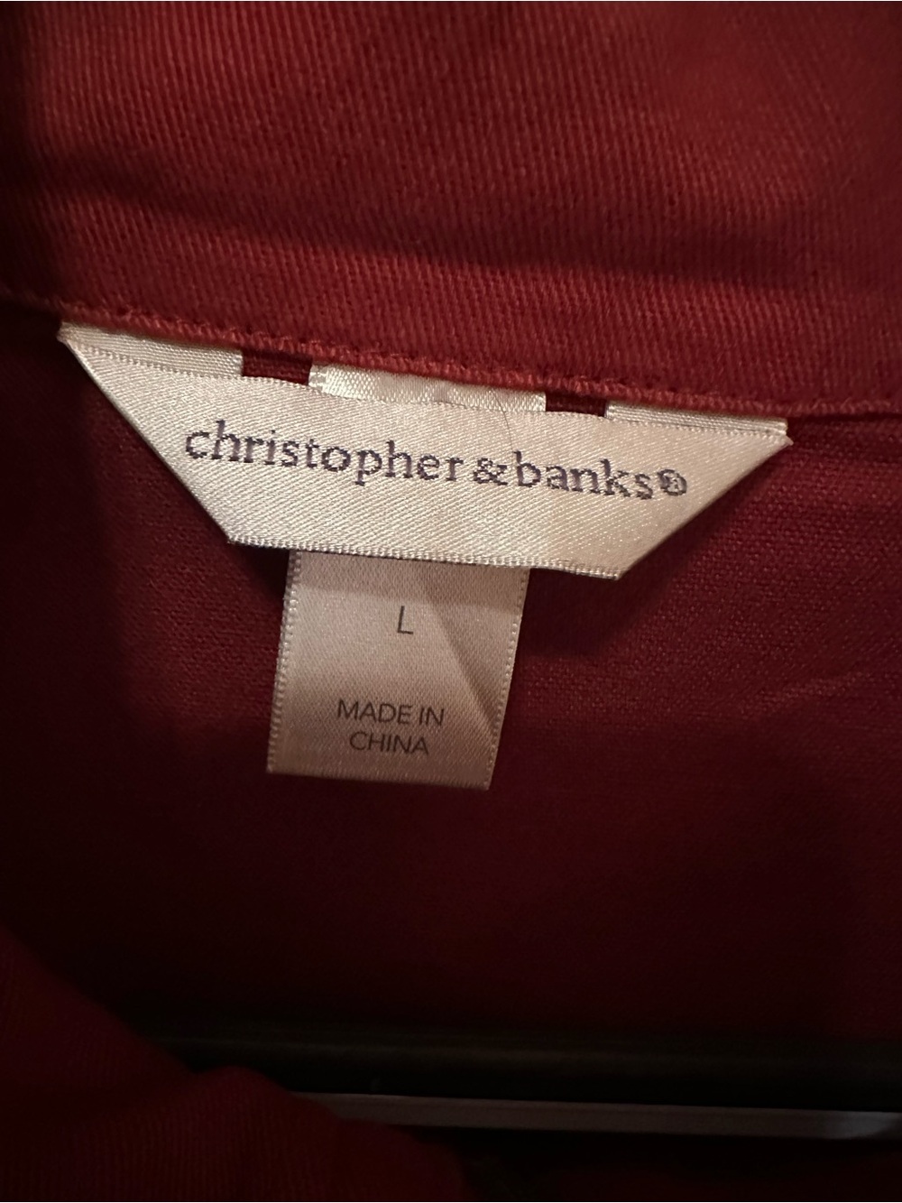 Christopher & Banks Rust Red Utility Jacket - Picture 7 of 7